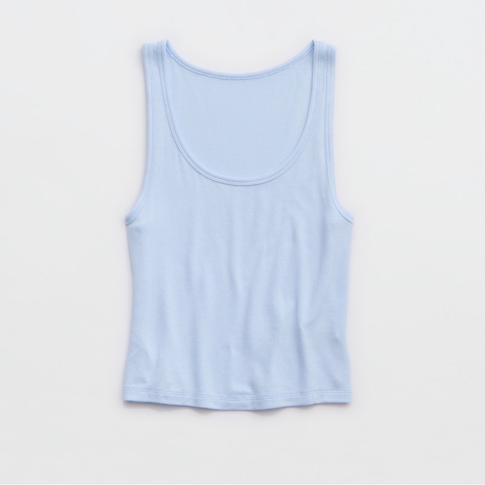 SOLD | NWT! Aerie - Let’s Bounce Tank Top - Eyelet Blue, Medium - Picture 2 of 5